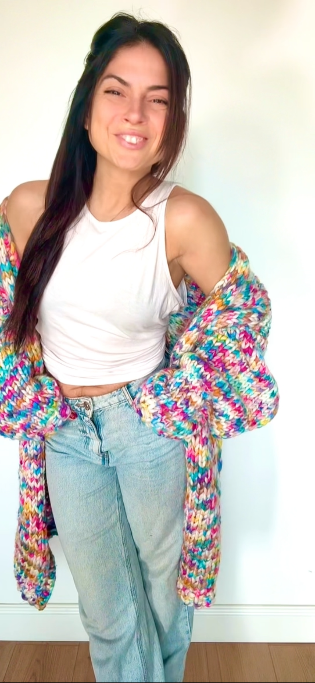 Maxi cardigan multicolor