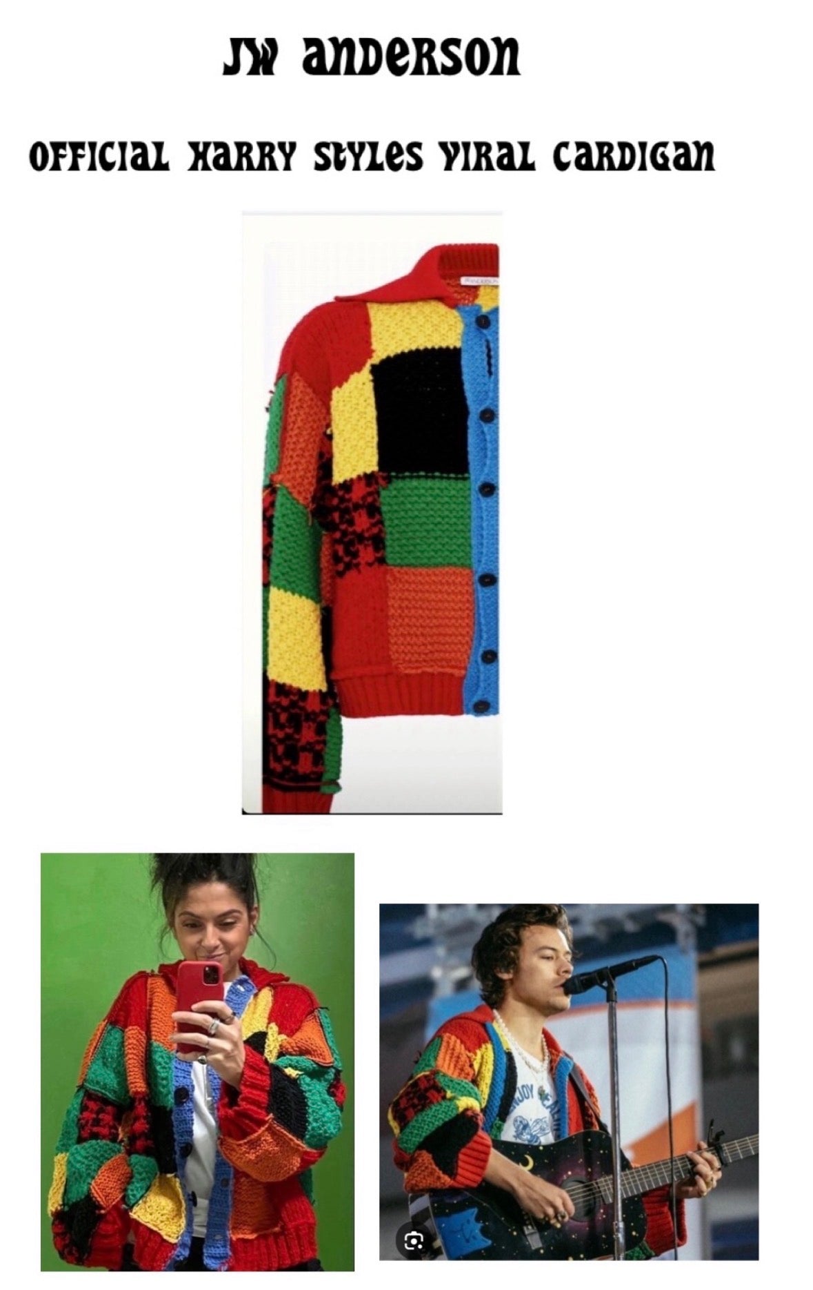 Pattern harry cardigan