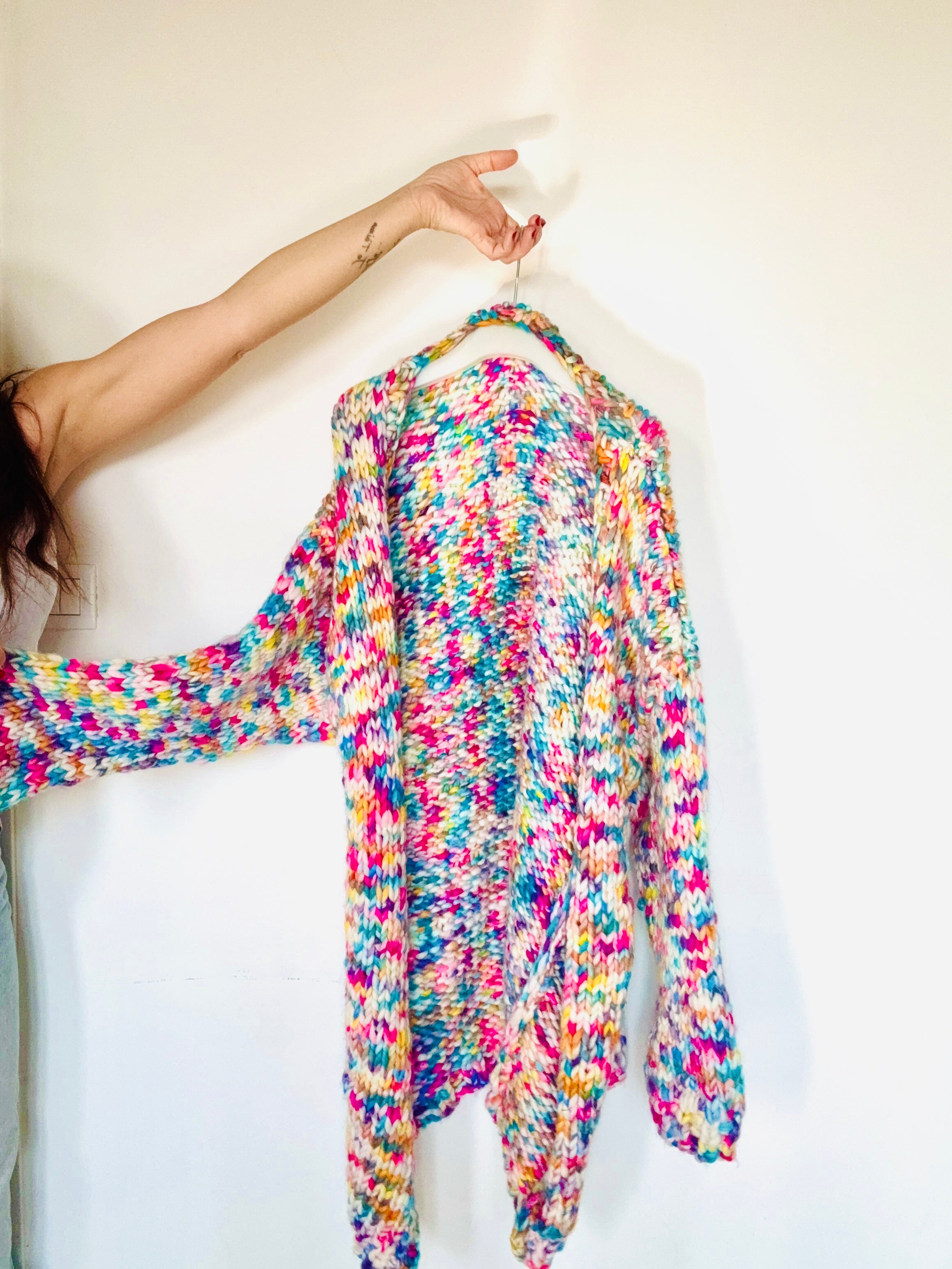 Maxi cardigan multicolor