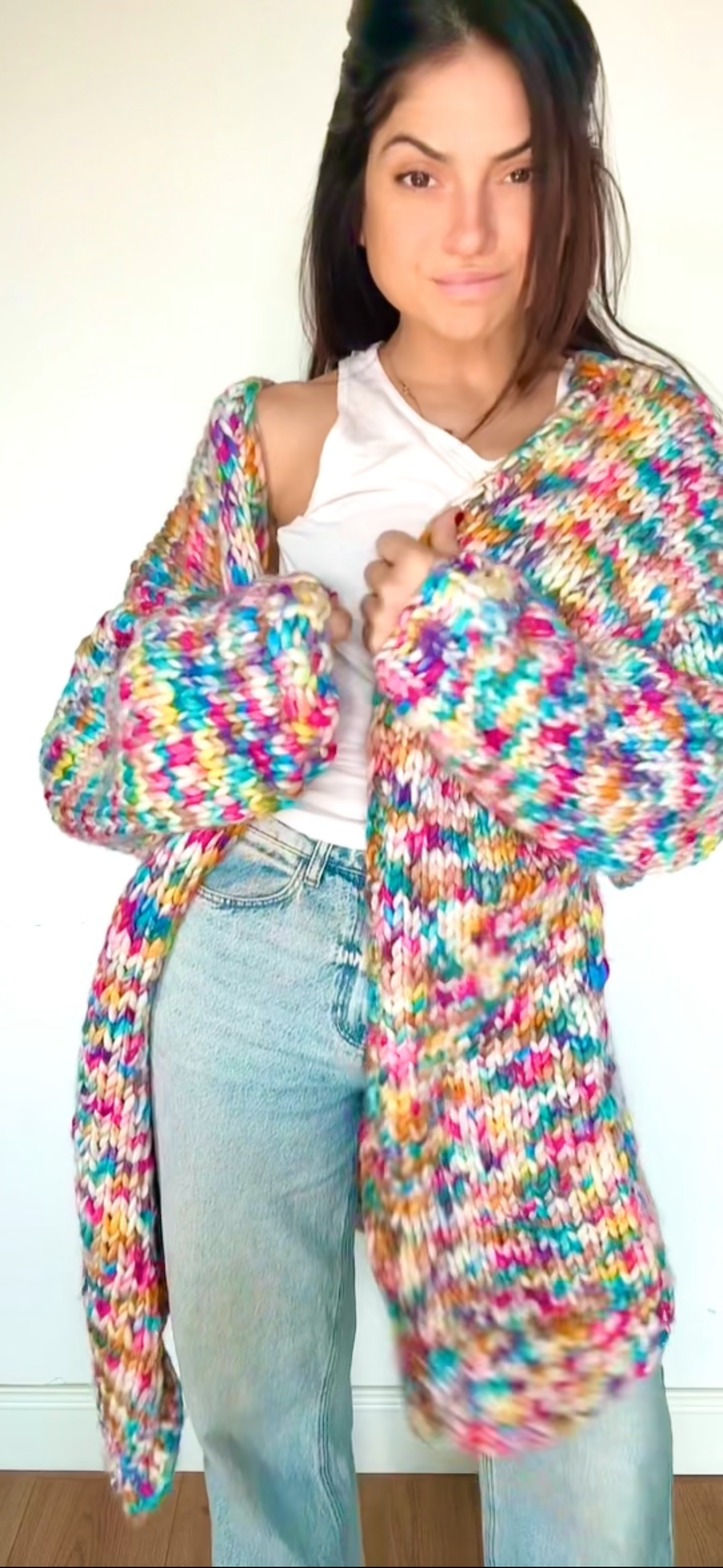 Maxi cardigan multicolor